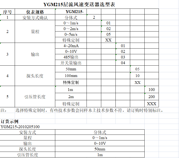 YGM215层流风速变送器